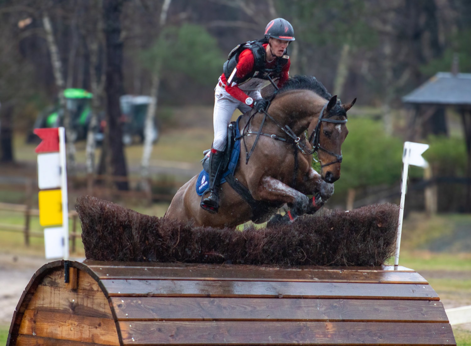 Johann Riem & Chronos Dujo sur un obstacle de cross à Saumur